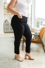 Load image into Gallery viewer, Edith Mid Rise Classic Slim Jeans in Black