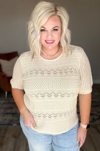 Thea Crocheted Knit Top