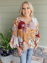 Load image into Gallery viewer, Stevie Patchwork Boho Blouse
