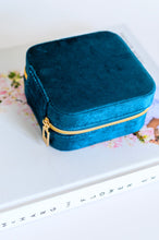 Load image into Gallery viewer, Kept and Carried Velvet Jewlery Box in Teal