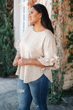 Load image into Gallery viewer, Be Mine Ruffle Sleeve Top in Oatmeal
