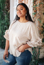 Load image into Gallery viewer, Be Mine Ruffle Sleeve Top in Oatmeal