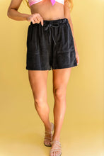 Load image into Gallery viewer, Carried Away French Terry Shorts in Black