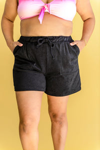 Carried Away French Terry Shorts in Black