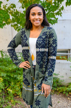 Load image into Gallery viewer, Christmas Night Cardigan in Olive