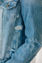 Load image into Gallery viewer, Distressed Vibes Denim Jacket