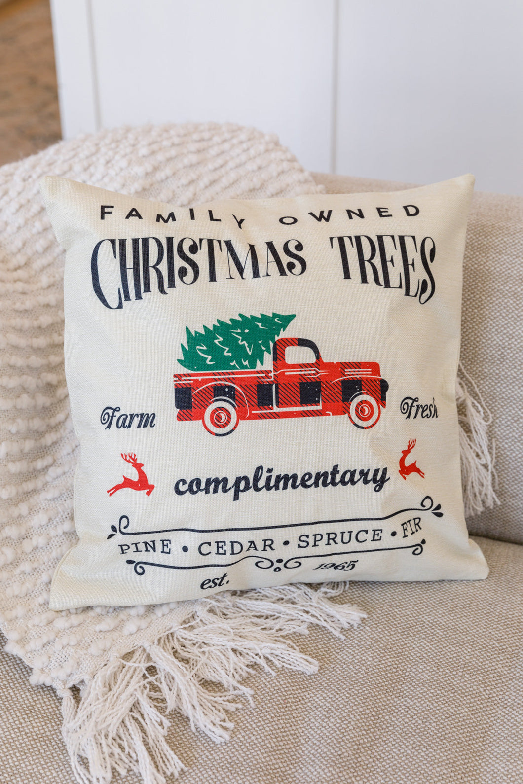 Farm Fresh Christmas Trees Pillow Case