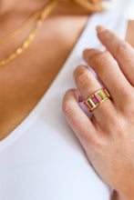 Load image into Gallery viewer, Golden Kaleidoscope Ladder Ring