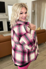 Load image into Gallery viewer, Oversized Longline Plaid Shacket in Magenta