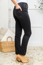 Load image into Gallery viewer, Kortney Mid Rise Straight Leg Jeans In Washed Black