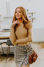 Load image into Gallery viewer, Hold Me Tight Ribbed Long Sleeve Top In Tan