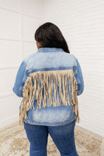 Load image into Gallery viewer, On The Fringe Jacket in Denim