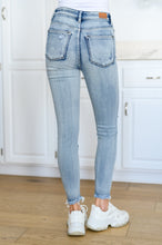 Load image into Gallery viewer, Talulla Bleach Splash Button Fly Destroyed Skinny Jeans