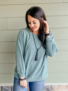 Christie Teal Knit Top