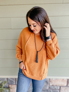 Christie Pumpkin Knit Top