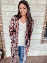 Load image into Gallery viewer, Snakeskin Sally Mauve Cardigan