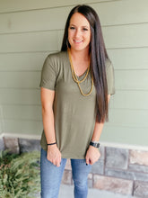 Load image into Gallery viewer, Faye Fave Olive Basic Tee