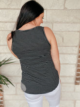 Load image into Gallery viewer, Nila Black Striped Tank