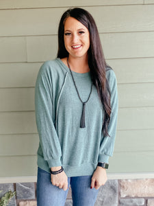 Christie Teal Knit Top