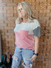 Load image into Gallery viewer, Jennifer Color Block Stripe Top
