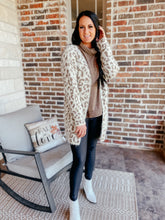 Load image into Gallery viewer, All Love Fuzzy Eyelash Knit Animal Print Cardigan