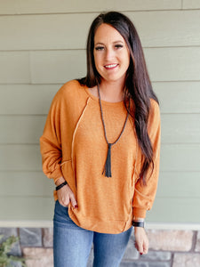 Christie Pumpkin Knit Top