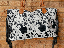 Load image into Gallery viewer, Cowtown Fringed Weekender Bag