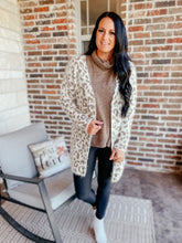 Load image into Gallery viewer, All Love Fuzzy Eyelash Knit Animal Print Cardigan